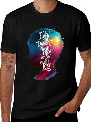 "even The Darkest Night End And Sun And Will Rise" Unisex Short Sleeve Soft Cotton T-Shirt – Casual Everyday Wear